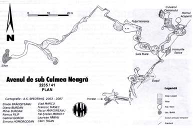 Avenul de sub Clumea Neagra - Plan