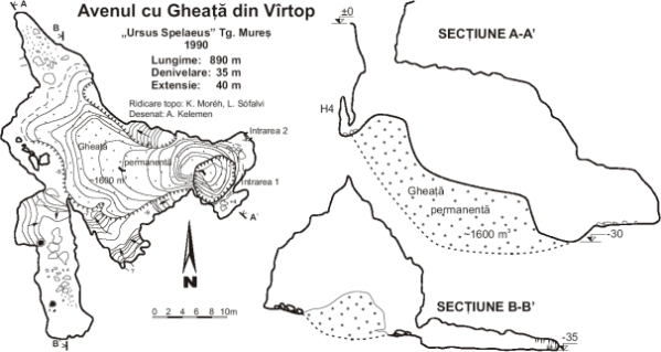 Avenul cu Gheata din Vartop - Ghetar permanent