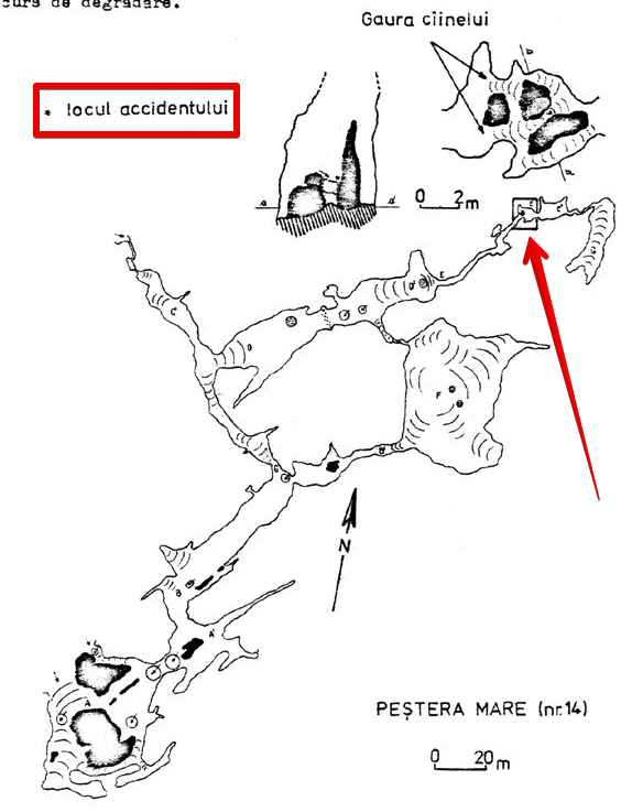 Accident Pestera Mare de la Meresti 1978 - Nr. 14