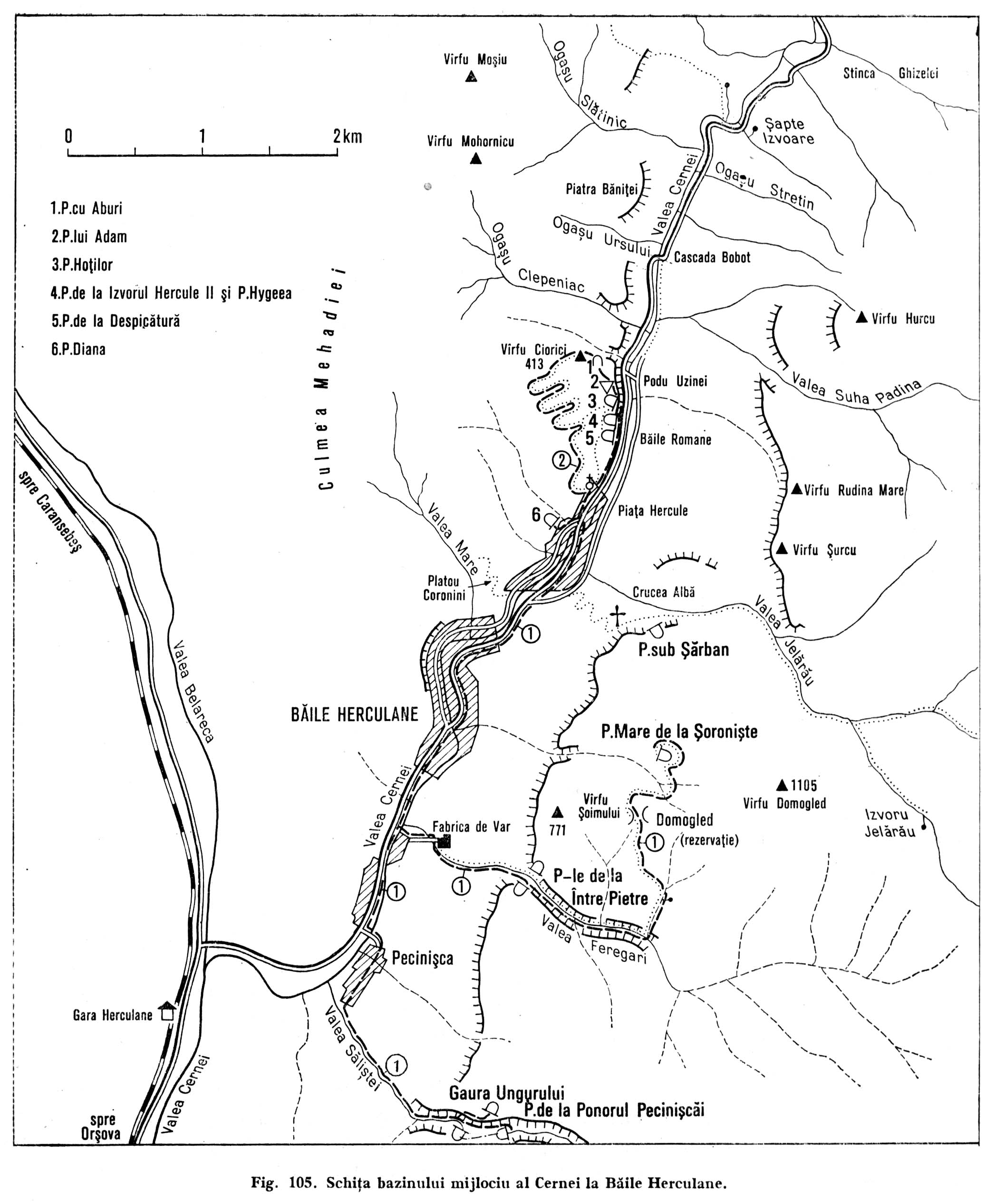 Schita geomorfologica si de amplasament din Pesteri din Romania editia 1976