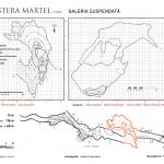 Harta galeriei suspendate. Explorare: Petrică Baltă, Lidia Dragomir. Topografiere: Lidia Dragomir, Stefan Ungureanu, Petrică Baltă, Marius Popescu. Cartografiere: Stefan Ungureanu.